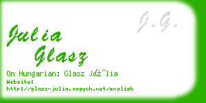 julia glasz business card